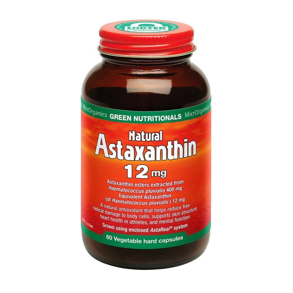 Green Nutritionals - Natural Astaxanthin - 12mg